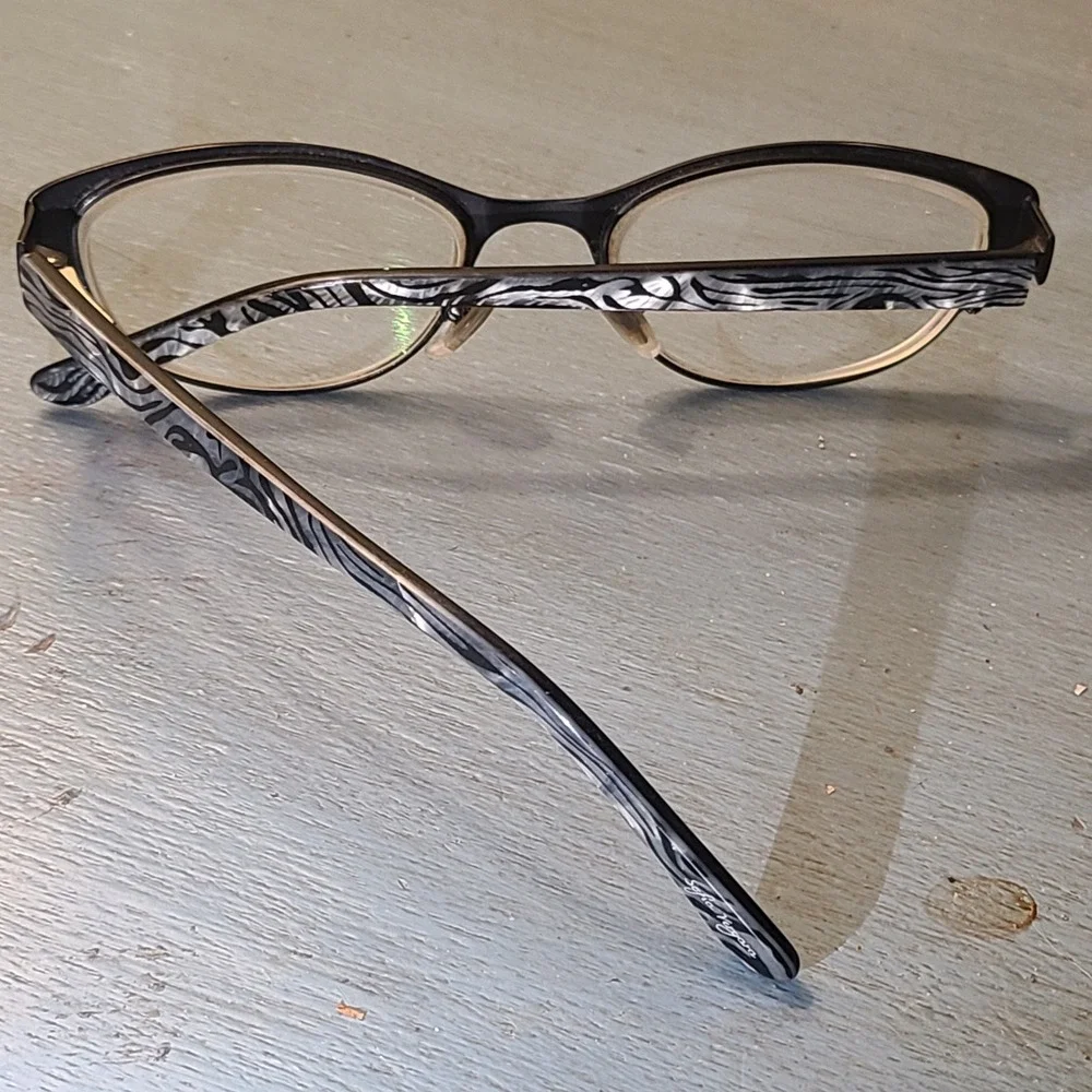 Sofia Vergara Mercedes Eyeglasses Women 51-18-135 Black Cat Eye Frames Only